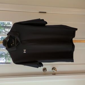 Under Armour Performance Polo Golf Shirt Black Size XXXL 3XL Loose Fit